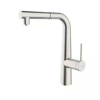 Смеситель для кухни с фильтром и выдвижным изливом, сатин, Pure, IDDIS, PURBNPFi05