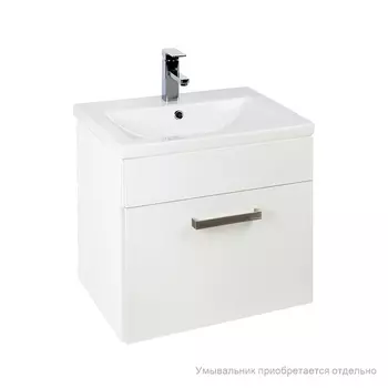 Тумба, 50 см, подвесная, белая, New Mirro, IDDIS, NMIR50Wi95. Подходит умывальник 0015000U28