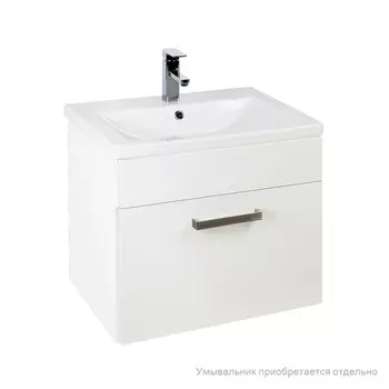Тумба, 60 см, подвесная, белая, New Mirro, IDDIS, NMIR60Wi95. Подходит умывальник 0016000U28