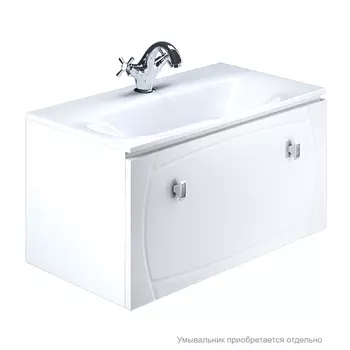 Тумба для ванной комнаты, подвесная, белая, 90 см, Rise, IDDIS, RIS90W0i95. Подходит умывальник 0029000i28