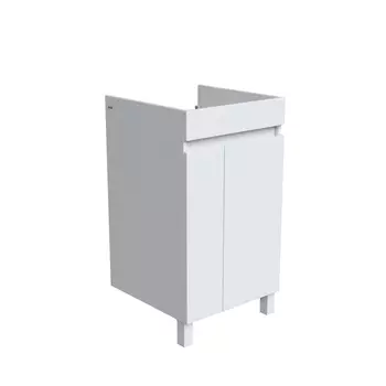 Тумба напольная для стиральной машины с дверцами, 110 см, белая, Optima Home, IDDIS, OPH110Di95
