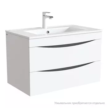 Тумба подвесная, белая, 80 см, Cloud, IDDIS, CLO80W0i95. Подходит умывальник: 0138000i28