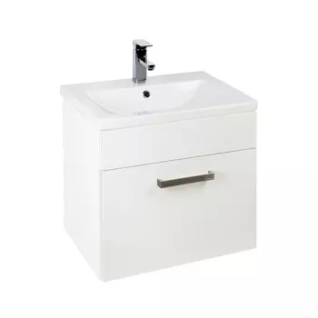 Тумба с умывальником, 50 см, подвесная, белая, New Mirro, IDDIS, NMIR50Wi95K