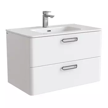 Тумба с умывальником, подвесная, 80 см, белая, Brick, IDDIS, BRI80W0i95K