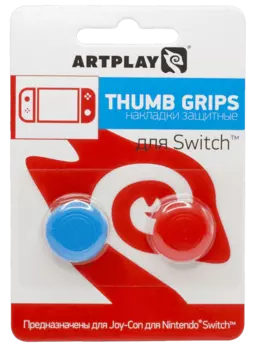 2 накладки на стики для контроллеров Joy-Con (синий-красный)