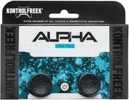 2 низкие накладки на стики KontrolFreek Alpha для геймпада DualShock PS4 (черные)