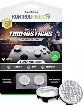 2 средние накладки на стики KontrolFreek Clutch Edition для геймпада Microsoft XBOX One/Series (белые)
