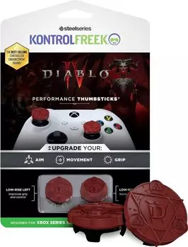 2 средние накладки на стики KontrolFreek Diablo IV для геймпада Microsoft XBOX One/Series (красные)