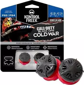 2 высокие накладки на стики KontrolFreek Call of Duty: Black Ops Cold War для геймпада PS4/PS5 (красные)