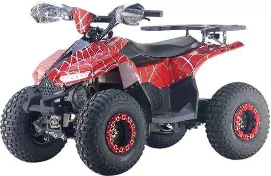 Детский электроквадроцикл RiverToys (LEON-48V-RED-SPIDER) красный спайдер