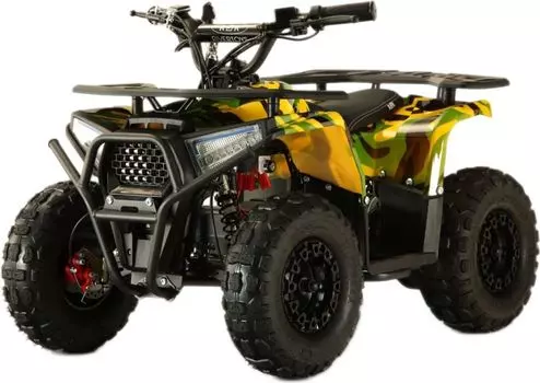 Детский электроквадроцикл RiverToys MIKA LUX желтый камуфляж