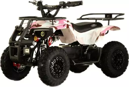 Детский электроквадроцикл RiverToys TIKI розовый камуфляж