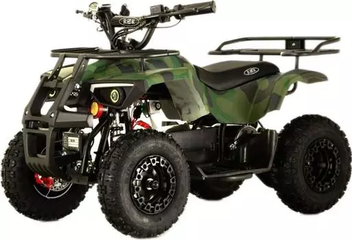 Детский электроквадроцикл RiverToys TIKI зеленый камуфляж