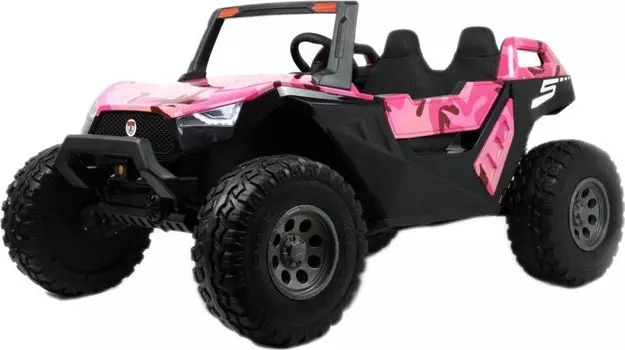 Детский электромобиль RiverToys A707AA 4WD розовый камуфляж