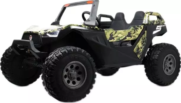 Детский электромобиль RiverToys A707AA LUX 4WD зеленый камуфляж