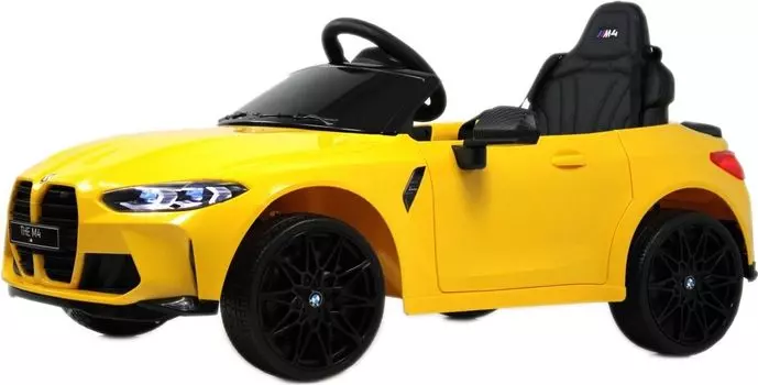 Детский электромобиль RiverToys BMW M4 (A004AA) желтый