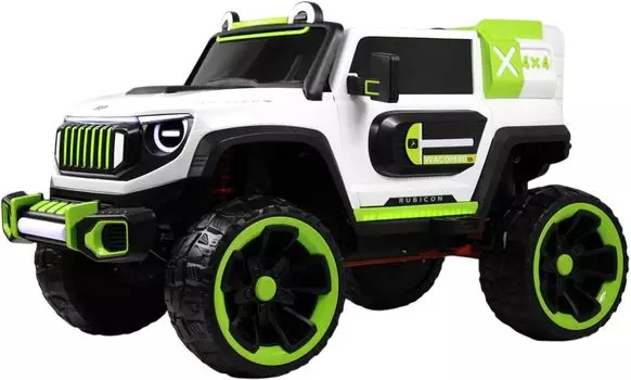 Детский электромобиль RiverToys E007EE бело-зеленый