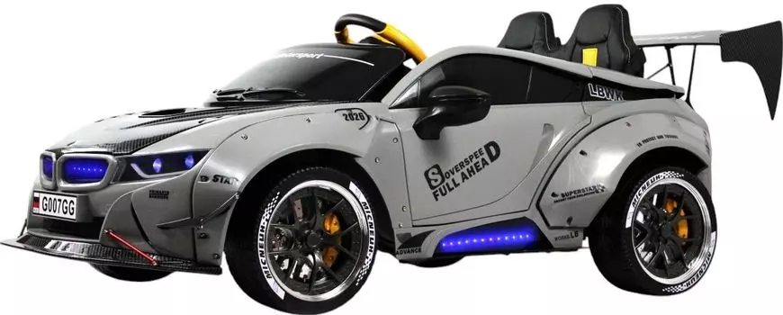 Детский электромобиль RiverToys (G007GG-GREY) серый