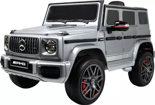 Детский электромобиль RiverToys Mercedes-Benz G63 (Mercedes-AMG-G63-K999KK-SILVER-GLANEC) серый глянец