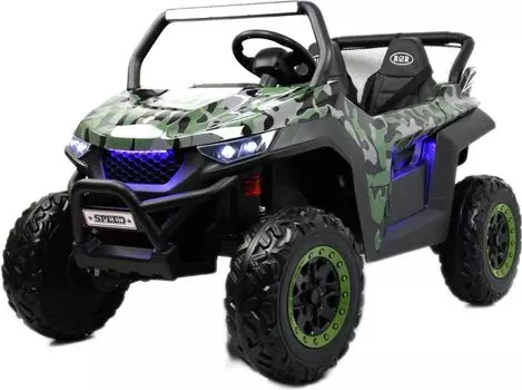 Детский электромобиль RiverToys T777TT 4WD зеленый камуфляж