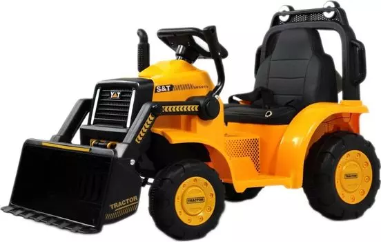 Детский электромобиль RiverToys трактор-погрузчик C004MC желтый