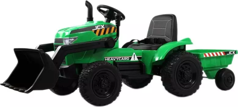 Детский электромобиль RiverToys трактор-погрузчик T333TT зеленый