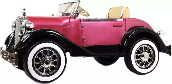 Детский электромобиль RiverToys X005XX черно-розовый