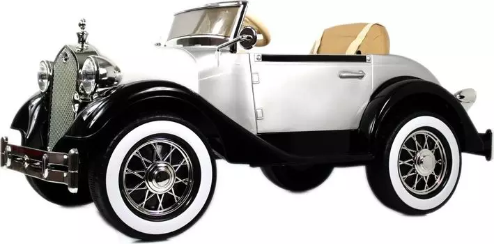 Детский электромобиль RiverToys X005XX черно-серебристый