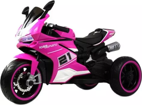 Детский электромотоцикл RiverToys C005MC розовый