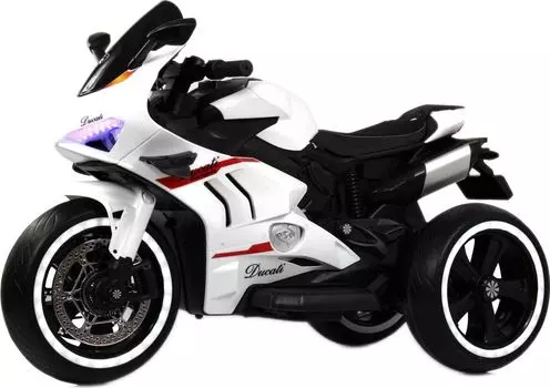 Детский электромотоцикл RiverToys М777БХ белый