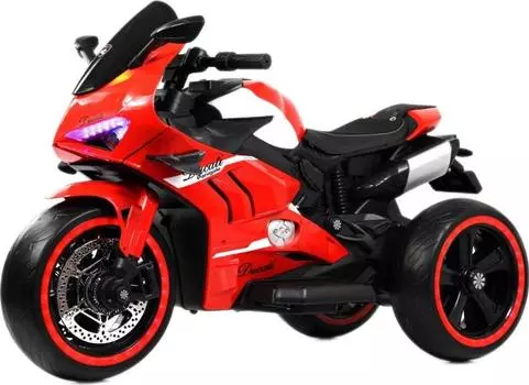 Детский электромотоцикл RiverToys М777БХ красный