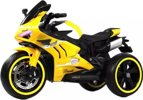 Детский электромотоцикл RiverToys М777БХ желтый