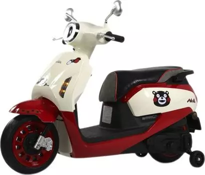 Детский электромотоцикл RiverToys Z555ZZ бежево-красный