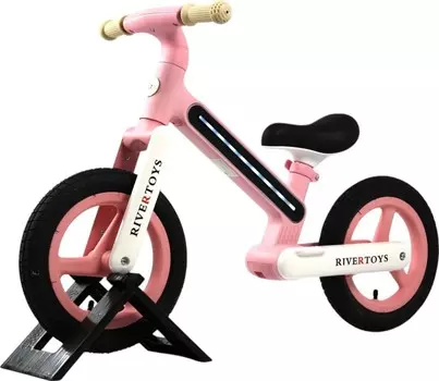 Детский беговел RiverToys (HB-002) (розовый)