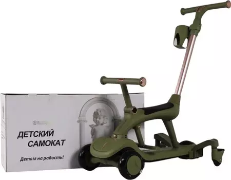 Детский cамокат-беговел RiverToys (HB-111) (зеленый)