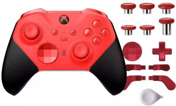 Геймпад Microsoft Xbox Wireless Controller Elite Series 2 – Core (красный) + накладки