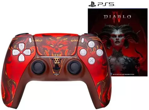 Геймпад Sony DualSense Дьябло + игра Diablo IV (PS5)