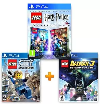 ИгроПак для PS4: LEGO Harry Potter Collection + LEGO City Undercover + LEGO Batman 3: Beyond Gotham