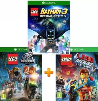 ИгроПак для XBOX One: LEGO Мир Юрского Периода + LEGO Movie Videogame + LEGO Batman 3: Покидая Готэм