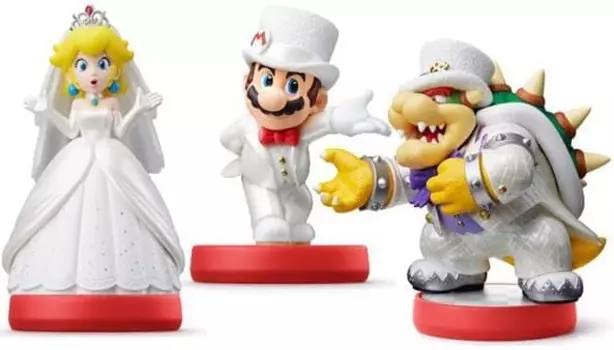 Комплект amiibo Боузер + Пич + Марио Wedding Outfit (Super Mario Odyssey Collection)