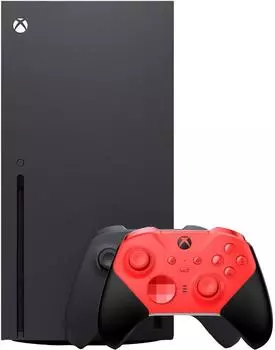 Microsoft XBOX Series X + 2-й геймпад (Elite Series 2 Core, красный)