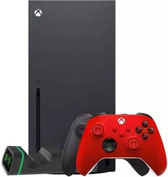 Microsoft XBOX Series X + 2-й геймпад (Pulse Red) + зарядная станция