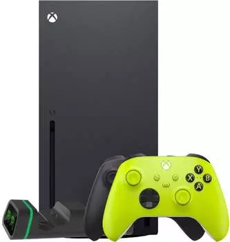 Microsoft XBOX Series X + 2-й геймпад (Electric Volt) + зарядная станция
