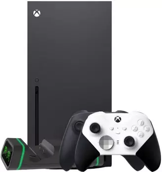 Microsoft XBOX Series X + 2-й геймпад (Elite Series 2 – Core) + зарядная станция