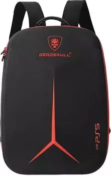 Рюкзак для консоли и геймпадов PS5 DeadSkull Black-Red