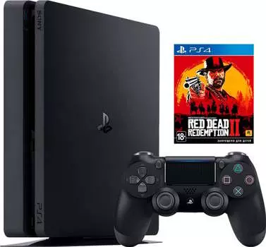 Sony PlayStation 4 Slim (500GB) (CUH-2200A)(AZ) + игра Red Dead Redemption 2 (RDR 2)