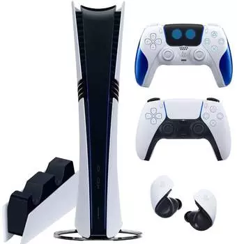 Sony PlayStation 5 Pro (PS5 Pro, EU) + 2-й геймпад Astro Bot Limited Edition + гарнитура PULSE Explore + зарядная станция