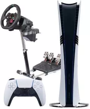 Sony PlayStation 5 Pro (PS5 Pro, EU) + руль Logitech G29 + cтойка для руля + коробка передач