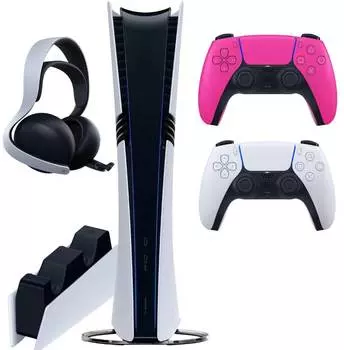 Sony PlayStation 5 Pro (PS5 Pro, EU) + 2-й геймпад (новая звезда) + гарнитура PULSE Elite + зарядная станция