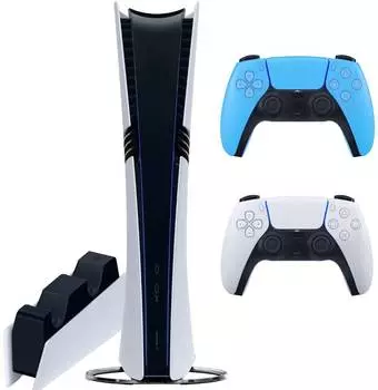 Sony PlayStation 5 Pro (PS5 Pro, EU) + 2-й геймпад (звездный синий) + зарядная станция